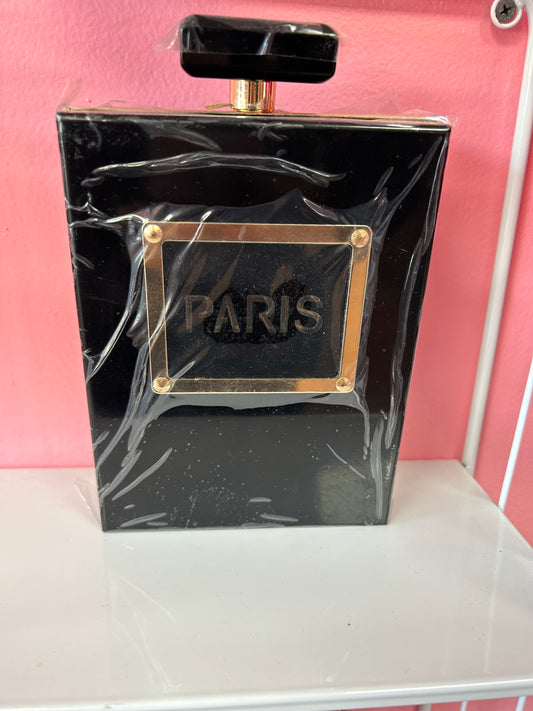 Black Paris perfume bag
